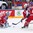 COLOGNE, GERMANY - MAY 16: USA's Anders Lee #27 with a scoring chance against Russia's Andrei Vasilevski #88 while Dmitri Orlov #81 defends during preliminary round action at the 2017 IIHF Ice Hockey World Championship. (Photo by Andre Ringuette/HHOF-IIHF Images)

